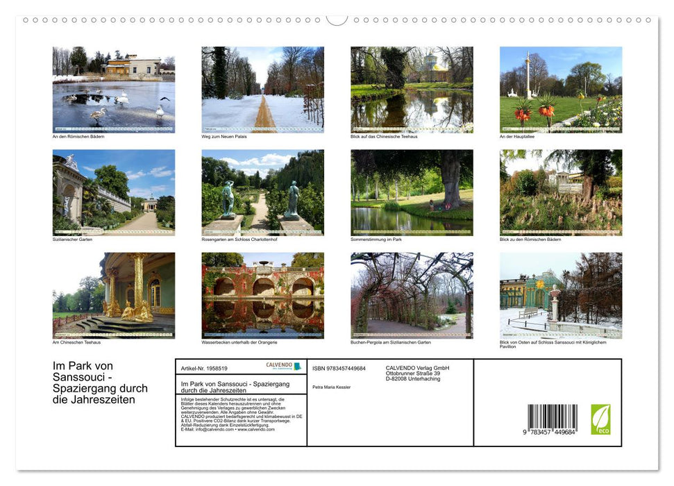 Im Park von Sanssouci - Spaziergang durch die Jahreszeiten (CALVENDO Premium Wandkalender 2026)
