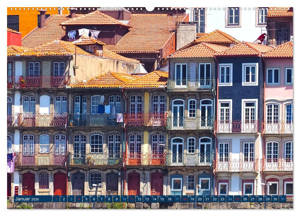 Bom Dia Schönes Porto (CALVENDO Premium Wandkalender 2026)