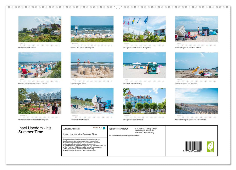 Insel Usedom - It‘s Summer Time (CALVENDO Premium Wandkalender 2026)