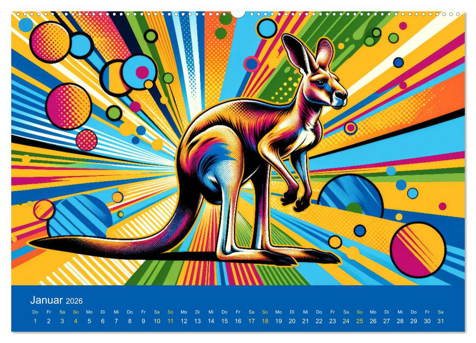 Popart-Tiere (CALVENDO Wandkalender 2026)