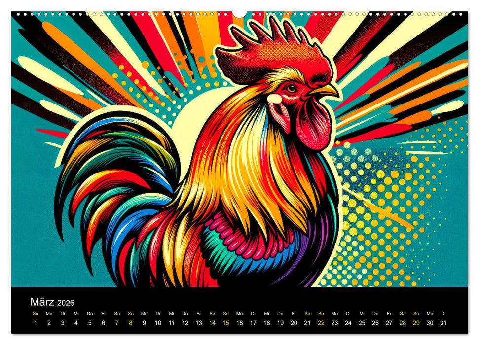 Popart-Tiere (CALVENDO Wandkalender 2026)