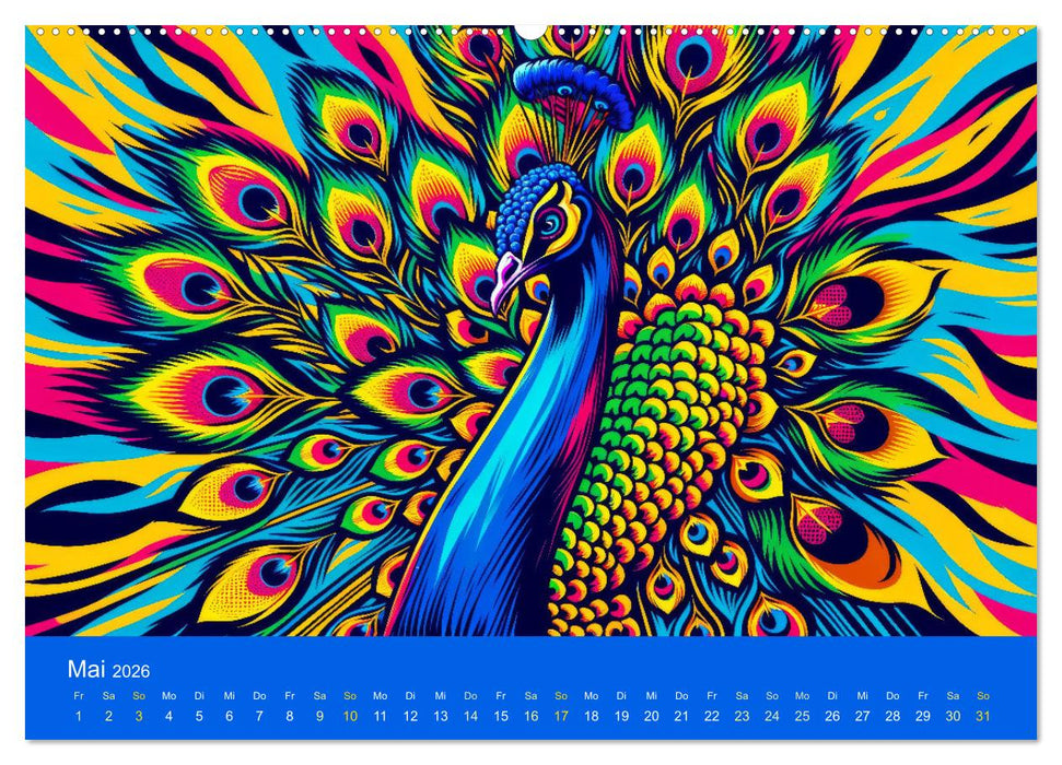 Popart-Tiere (CALVENDO Wandkalender 2026)