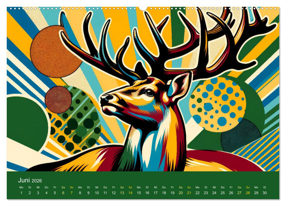 Popart-Tiere (CALVENDO Wandkalender 2026)