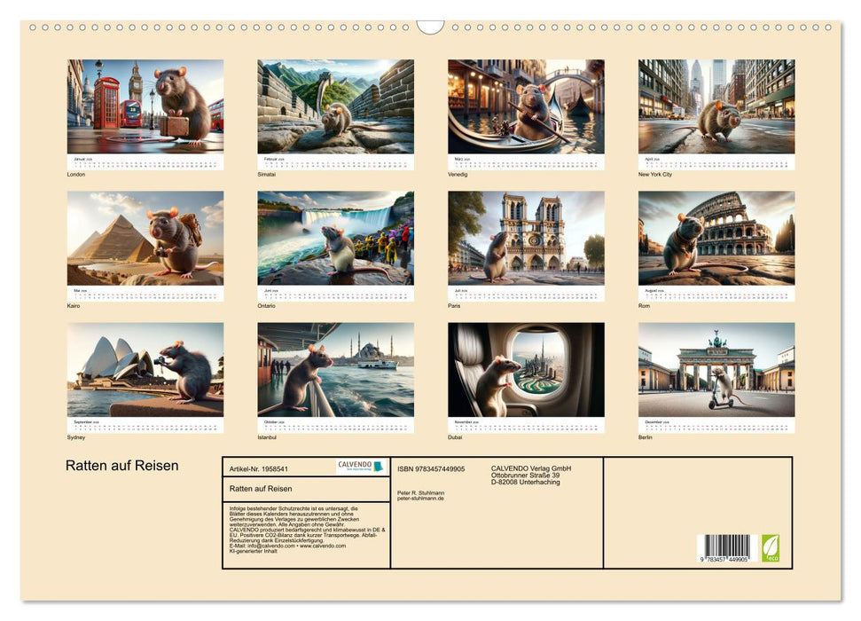 Ratten auf Reisen (CALVENDO Wandkalender 2026)