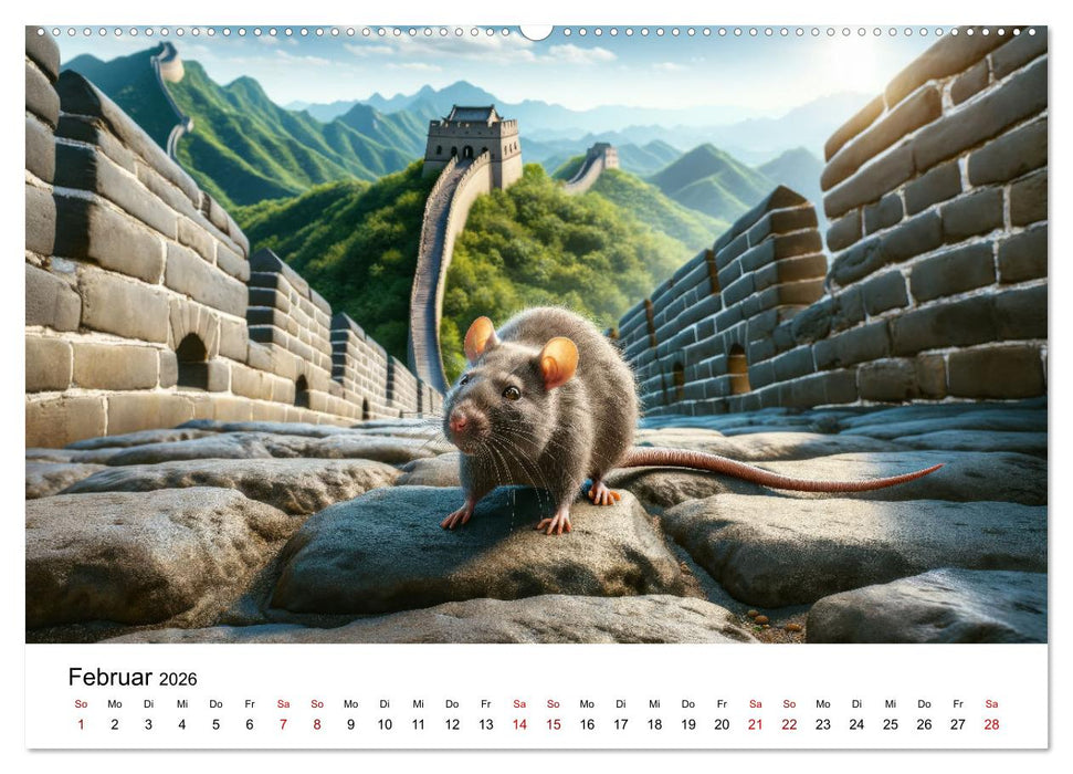 Ratten auf Reisen (CALVENDO Wandkalender 2026)