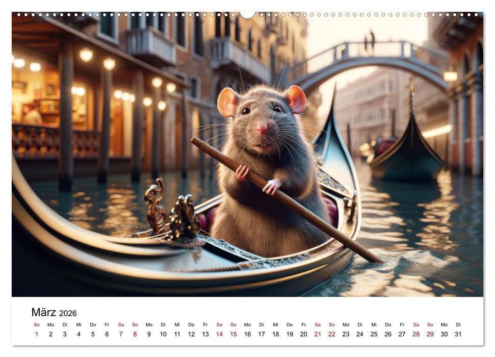 Ratten auf Reisen (CALVENDO Wandkalender 2026)