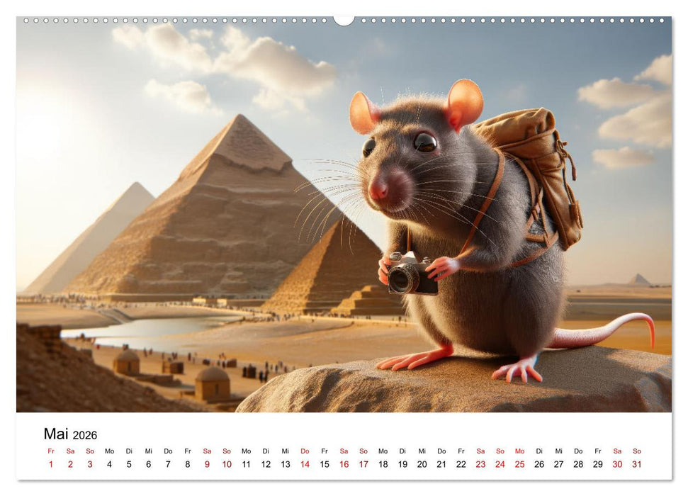 Ratten auf Reisen (CALVENDO Wandkalender 2026)