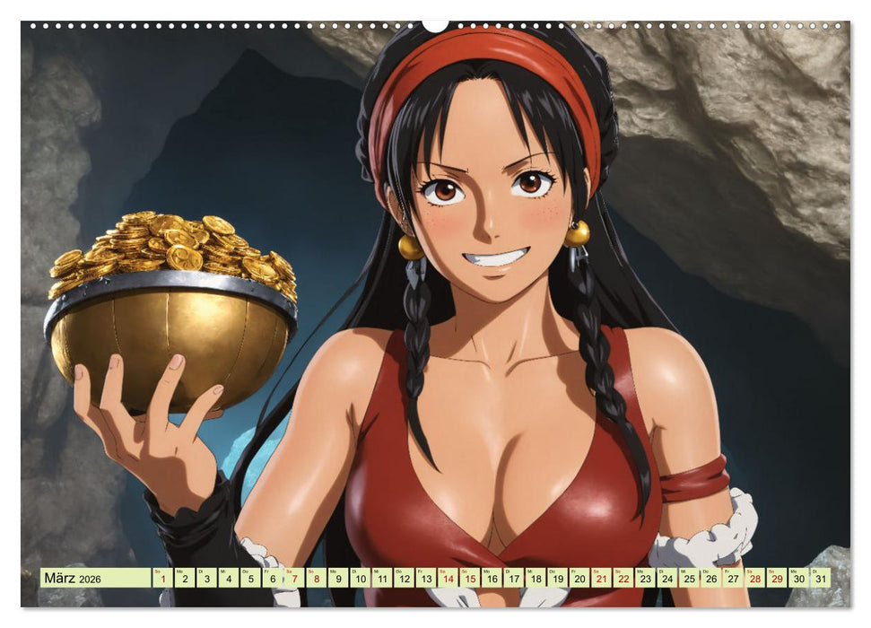 Anime Piraten - Waifu Edition (CALVENDO Wandkalender 2026)