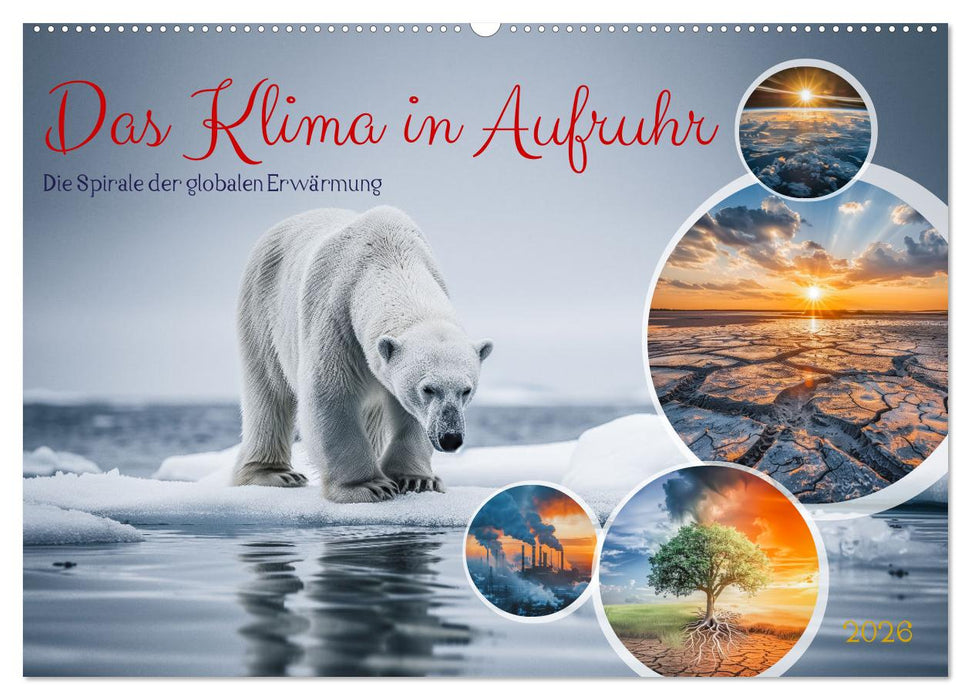 Das Klima in Aufruhr - Die Spirale der globalen Erwärmung (CALVENDO Wandkalender 2026)