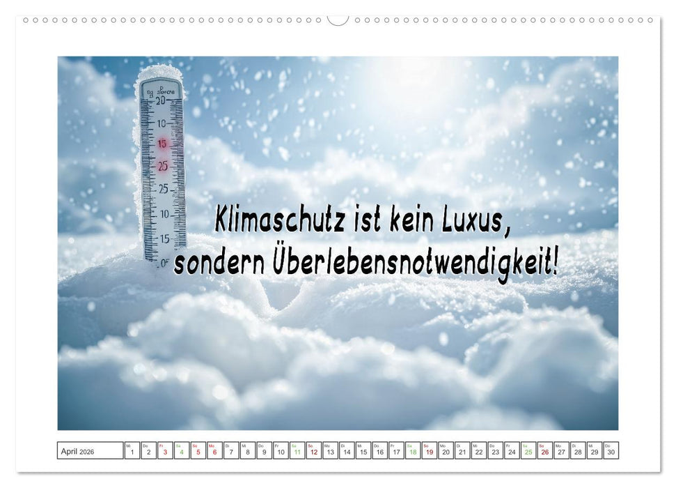 Das Klima in Aufruhr - Die Spirale der globalen Erwärmung (CALVENDO Wandkalender 2026)