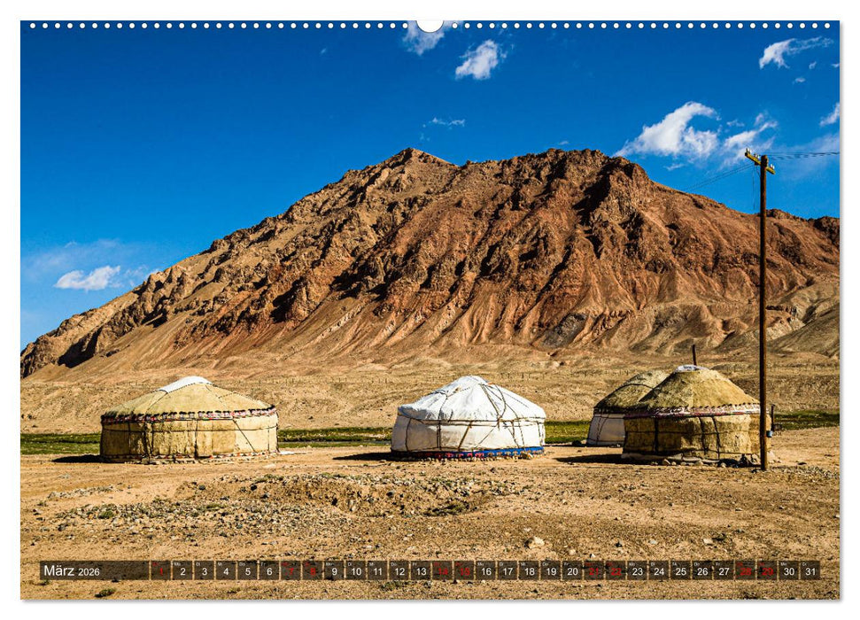 Auf der Seidenstraße durch das Pamir-Gebirge (CALVENDO Premium Wandkalender 2026)
