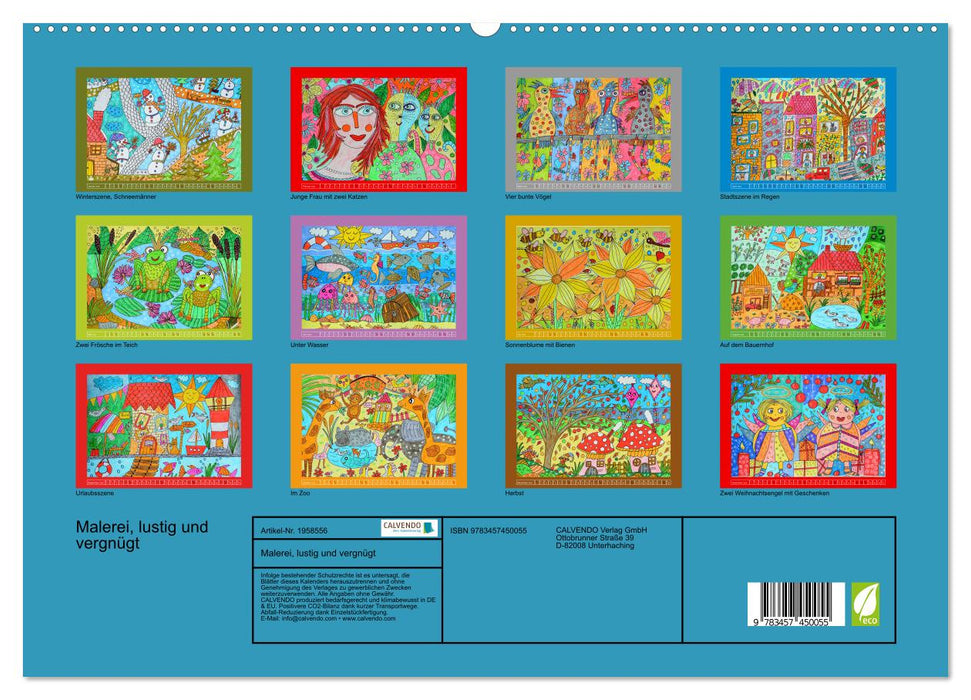 Malerei, lustig und vergnügt (CALVENDO Premium Wandkalender 2026)