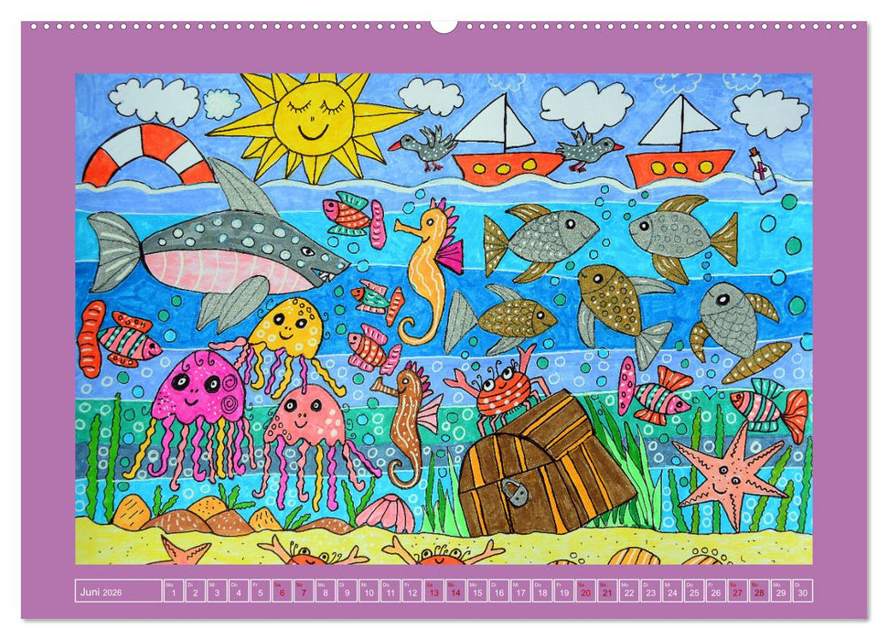 Malerei, lustig und vergnügt (CALVENDO Premium Wandkalender 2026)