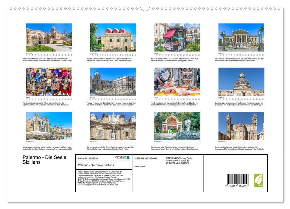 Palermo - Die Seele Siziliens (CALVENDO Premium Wandkalender 2026)