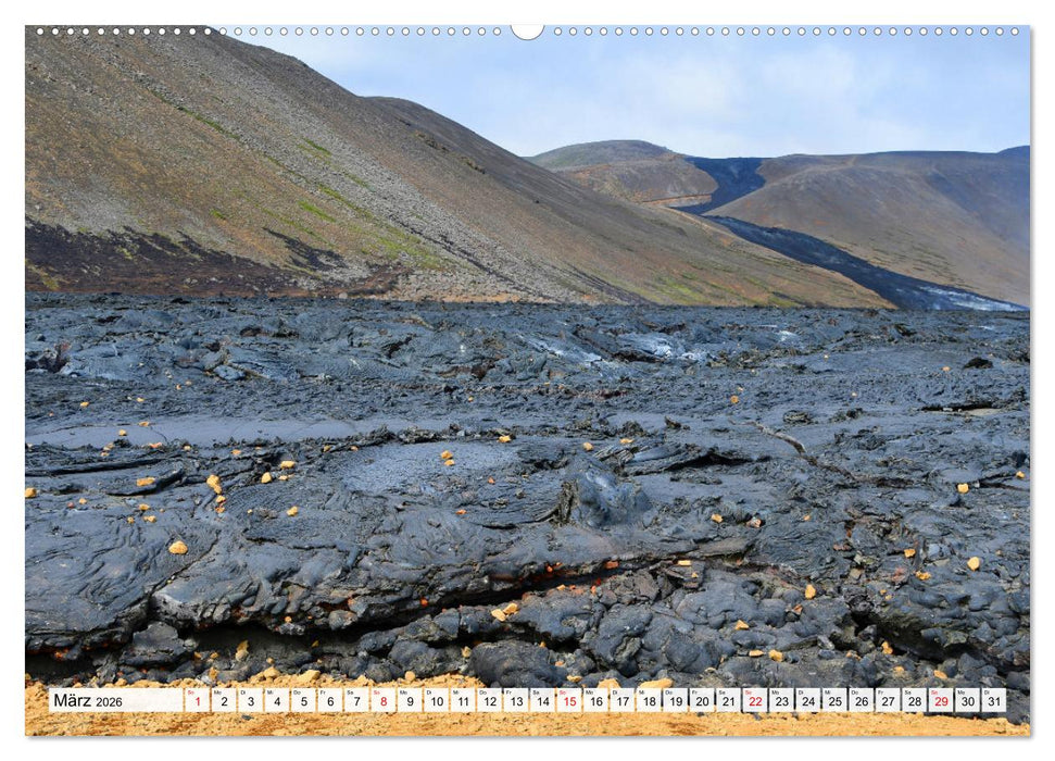 FAGRADALSFJALL 2021, Islands spektakulärer Vulkanausbruch (CALVENDO Premium Wandkalender 2026)