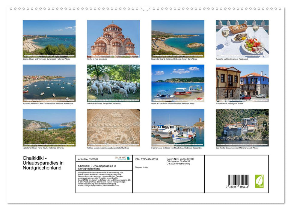 Chalkidiki - Urlaubsparadies in Nordgriechenland (CALVENDO Premium Wandkalender 2026)
