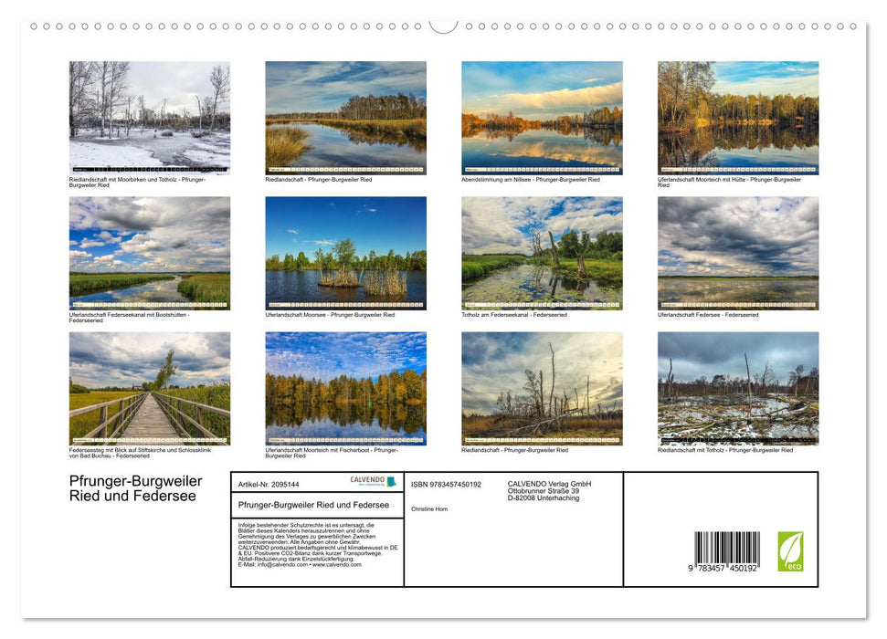 Pfrunger-Burgweiler Ried und Federsee (CALVENDO Premium Wandkalender 2026)