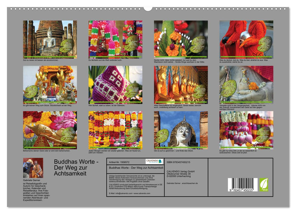 Buddhas Worte - Der Weg zur Achtsamkeit (CALVENDO Premium Wandkalender 2026)