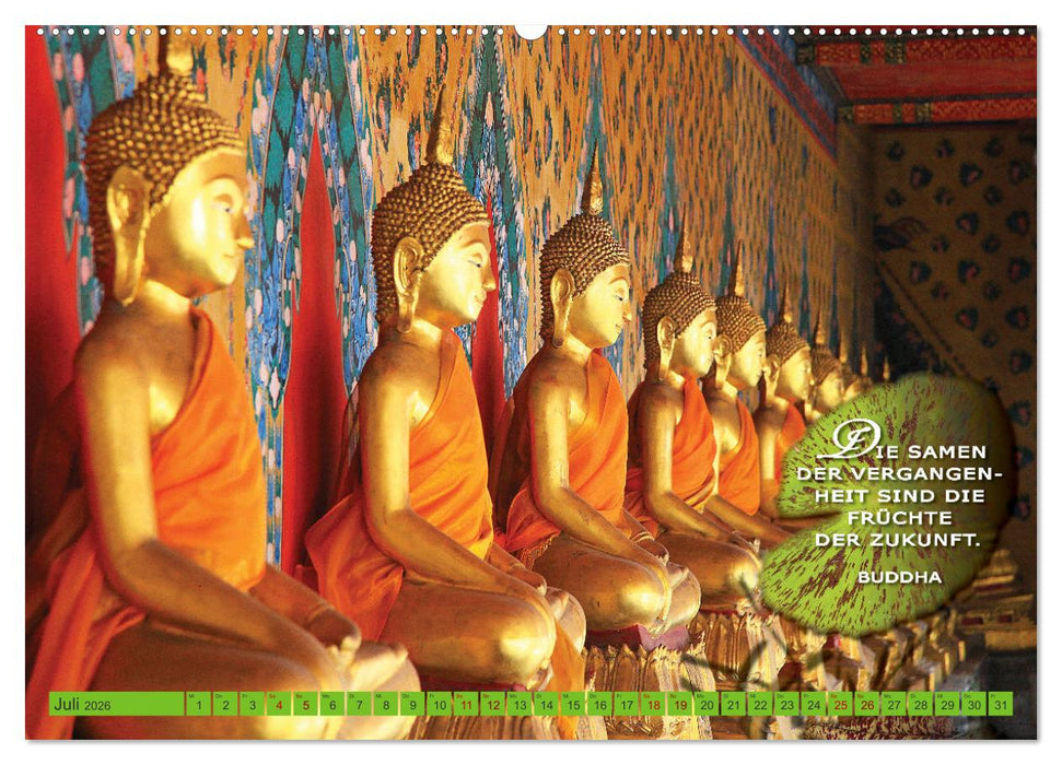 Buddhas Worte - Der Weg zur Achtsamkeit (CALVENDO Premium Wandkalender 2026)