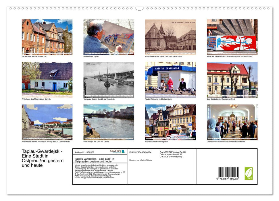 Tapiau-Gwardejsk - Eine Stadt in Ostpreußen gestern und heute (CALVENDO Premium Wandkalender 2026)