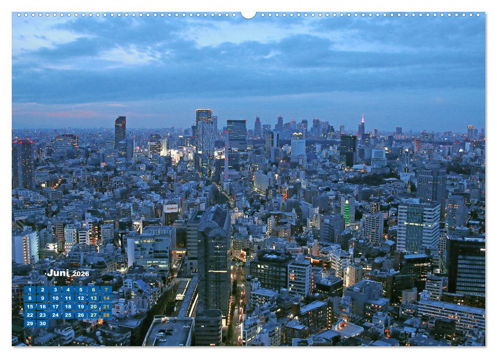 Tokio: Lichter einer Stadt (CALVENDO Premium Wandkalender 2026)