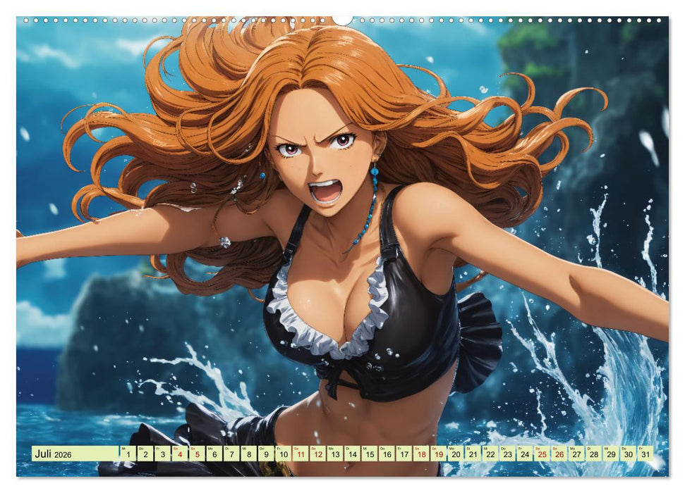 Anime Piraten - Waifu Edition (CALVENDO Premium Wandkalender 2026)