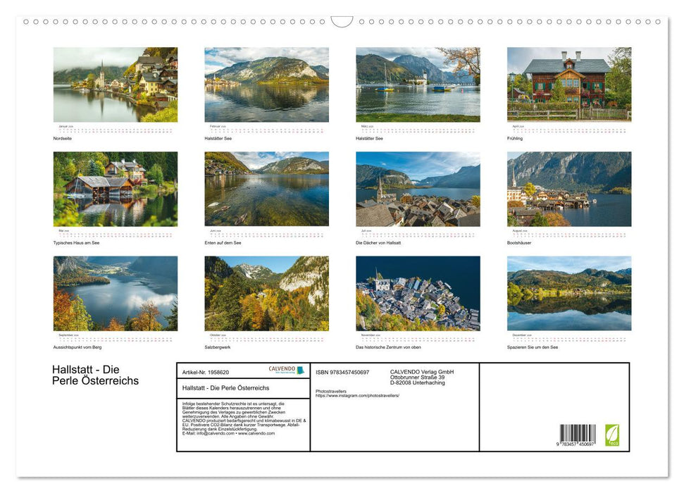 Hallstatt - Die Perle Österreichs (CALVENDO Wandkalender 2026)