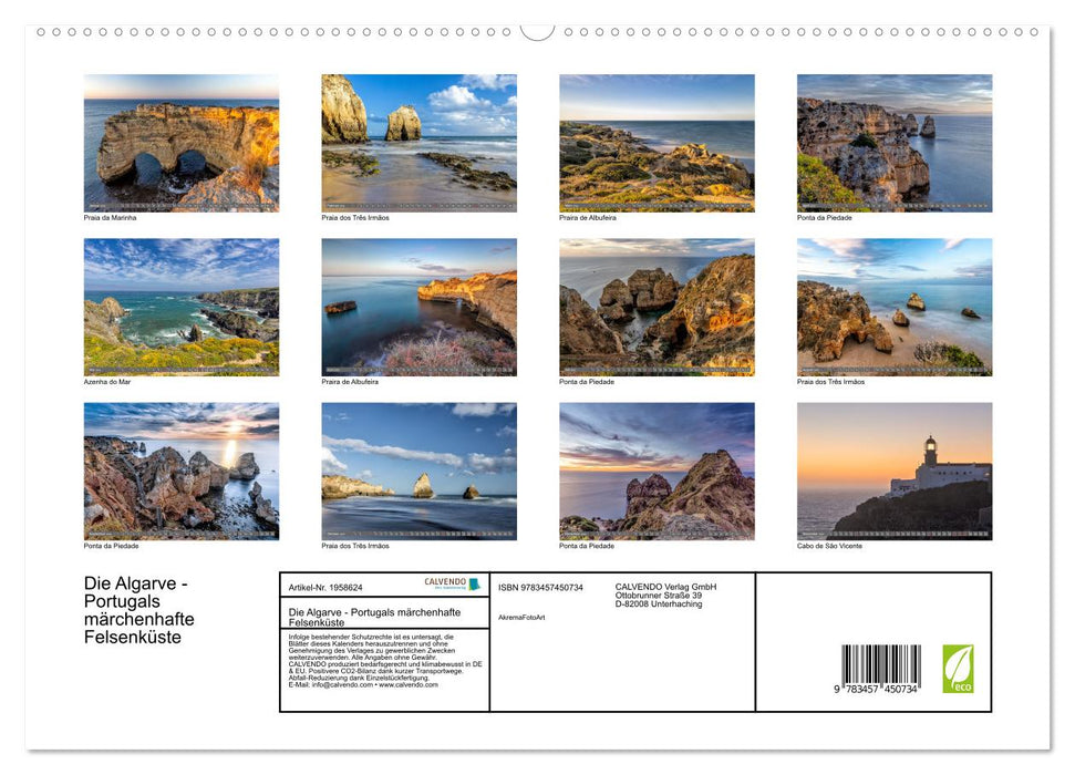 Die Algarve - Portugals märchenhafte Felsenküste (CALVENDO Premium Wandkalender 2026)