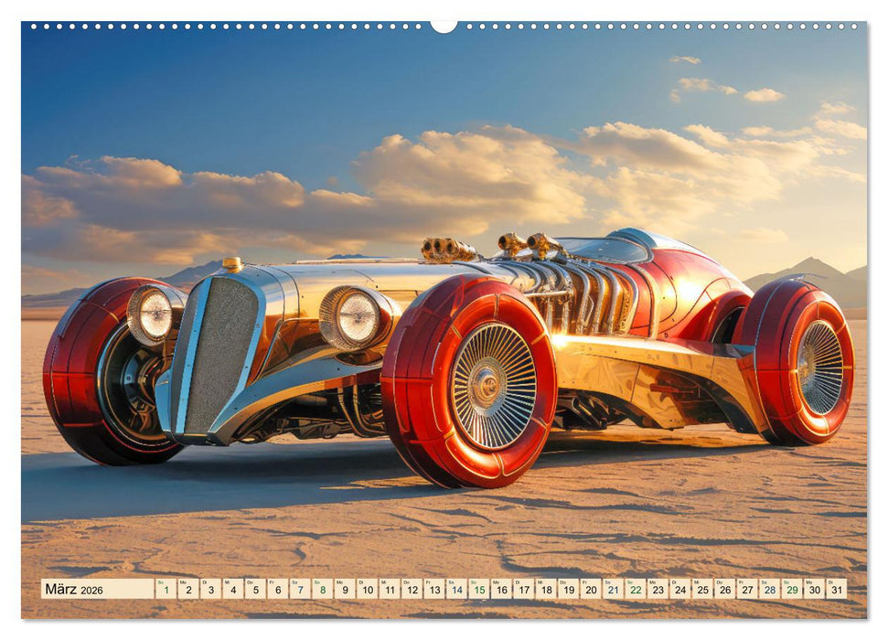 Utopische KI-Boliden (CALVENDO Wandkalender 2026)