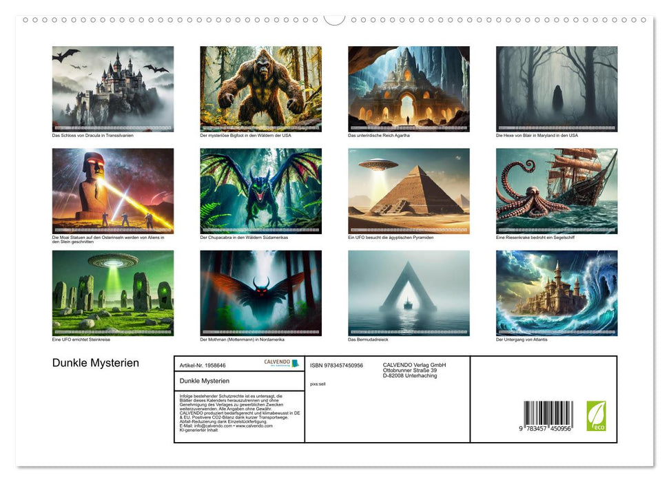 Dunkle Mysterien (CALVENDO Premium Wandkalender 2026)
