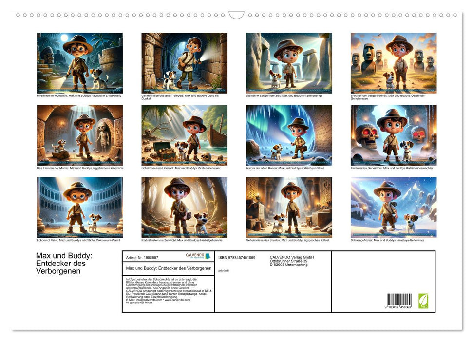 Max und Buddy: Entdecker des Verborgenen (CALVENDO Wandkalender 2026)