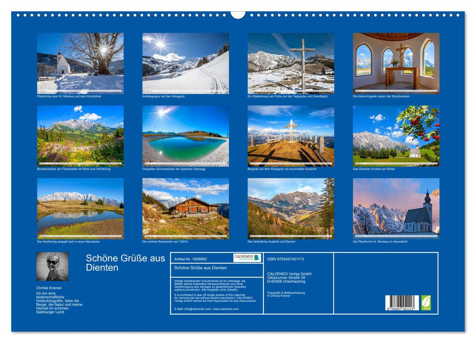 Schöne Grüße aus Dienten (CALVENDO Wandkalender 2026)