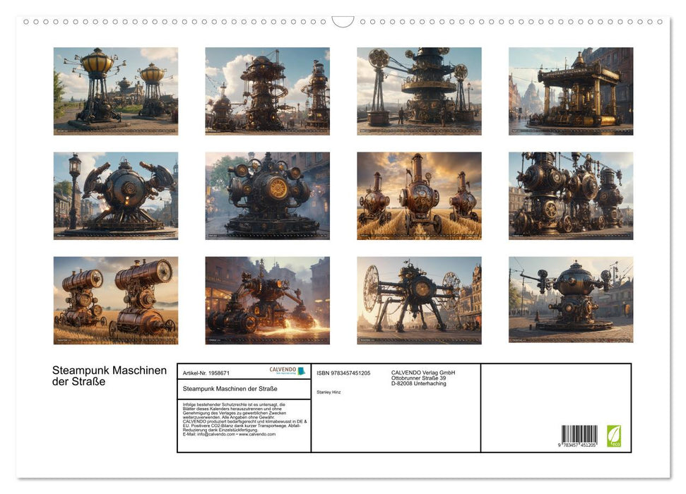 Steampunk Maschinen der Straße (CALVENDO Wandkalender 2026)