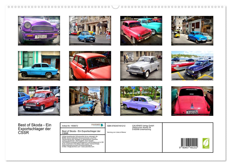 Best of Skoda - Ein Exportschlager der CSSR (CALVENDO Premium Wandkalender 2026)