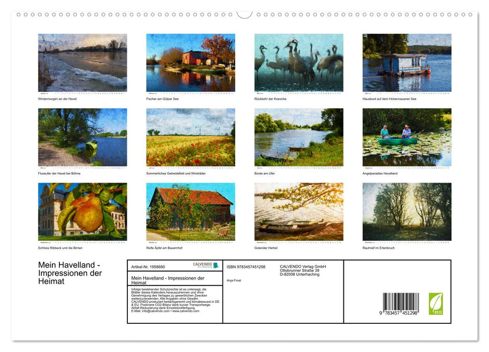 Mein Havelland - Impressionen der Heimat (CALVENDO Premium Wandkalender 2026)