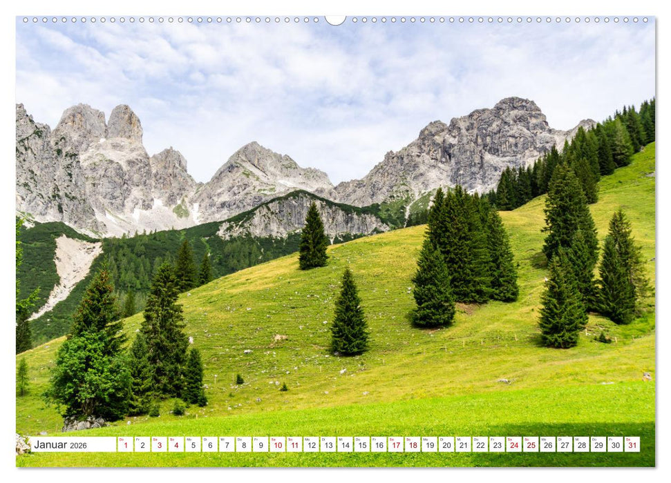 Das wunderbare Ramsau am Fuße des Dachsteins (CALVENDO Premium Wandkalender 2026)