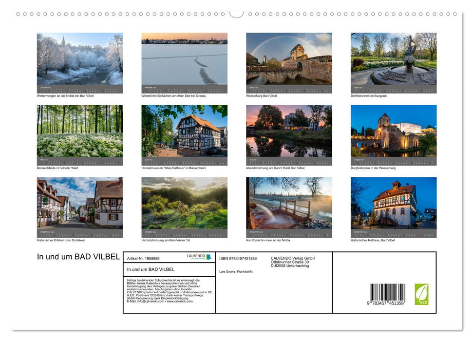 In und um BAD VILBEL (CALVENDO Premium Wandkalender 2026)