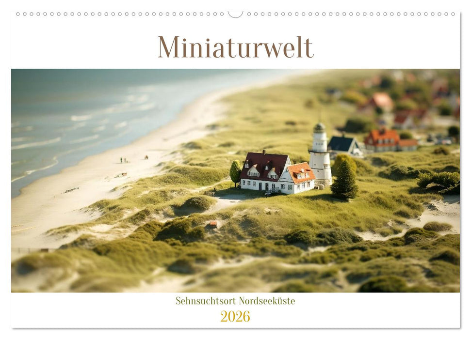 Miniaturwelt - Sehnsuchtsort Nordseeküste (CALVENDO Wandkalender 2026)
