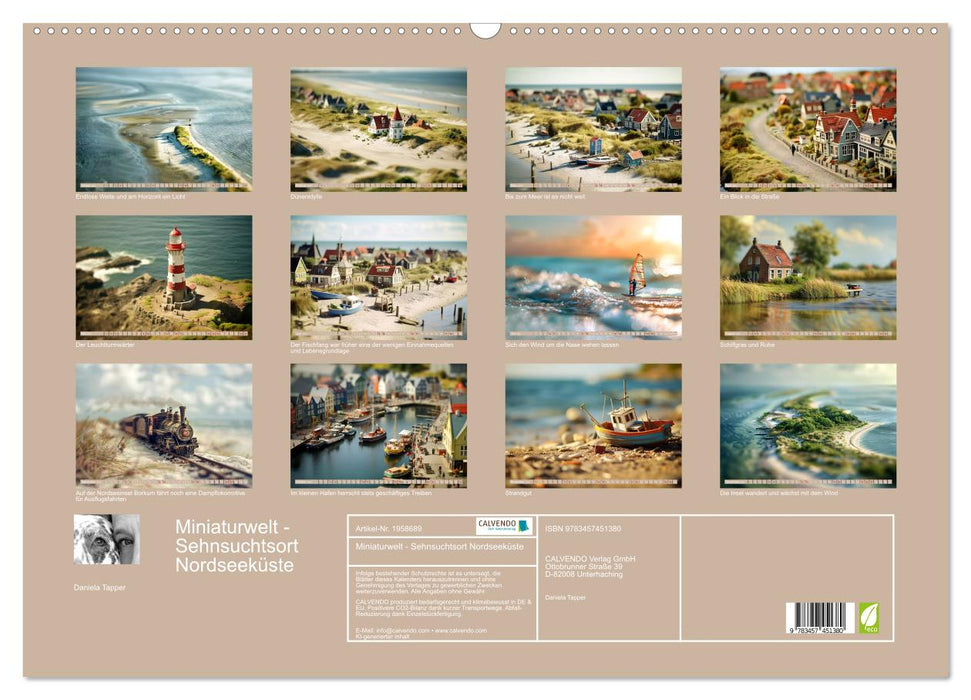 Miniaturwelt - Sehnsuchtsort Nordseeküste (CALVENDO Wandkalender 2026)