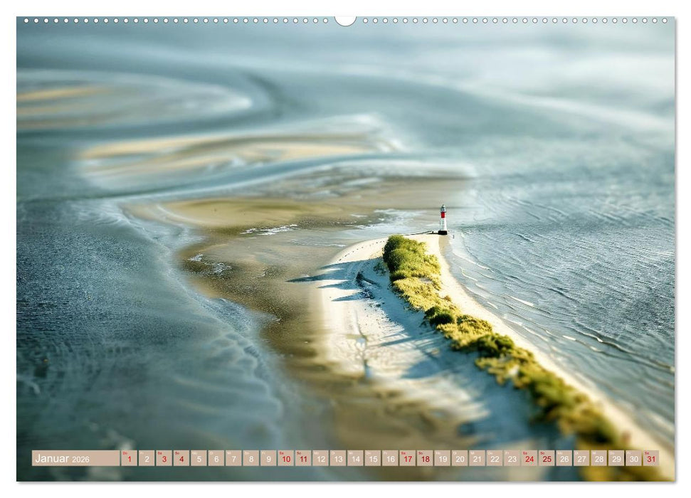 Miniaturwelt - Sehnsuchtsort Nordseeküste (CALVENDO Wandkalender 2026)