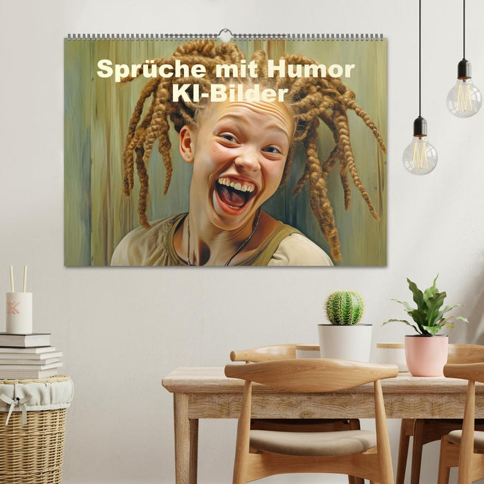 Sprüche mit Humor - KI-Bilder (CALVENDO Wandkalender 2026)