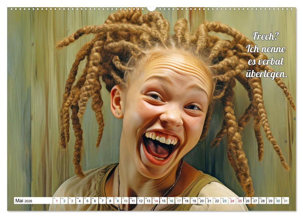 Sprüche mit Humor - KI-Bilder (CALVENDO Wandkalender 2026)