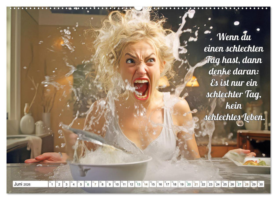 Sprüche mit Humor - KI-Bilder (CALVENDO Wandkalender 2026)