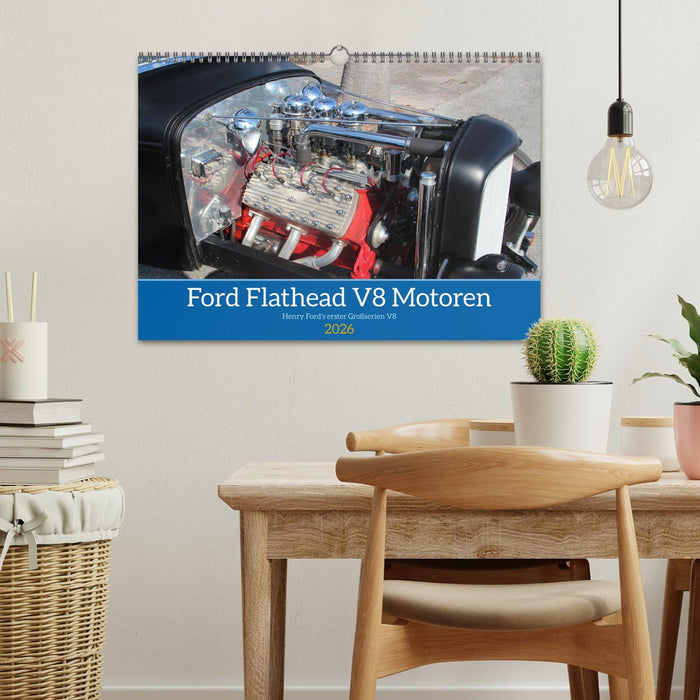 Ford Flathead V8 Motoren (CALVENDO Wandkalender 2026)