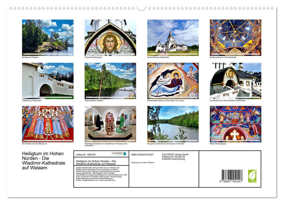 Heiligtum im Hohen Norden - Die Wladimir-Kathedrale auf Walaam (CALVENDO Premium Wandkalender 2026)