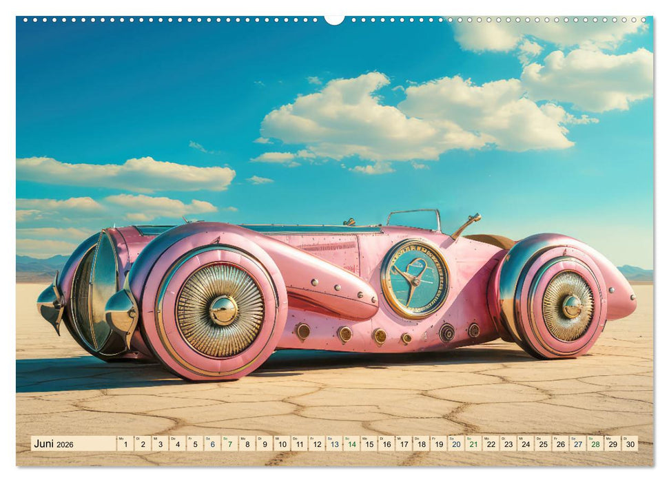 Utopische KI-Boliden (CALVENDO Premium Wandkalender 2026)