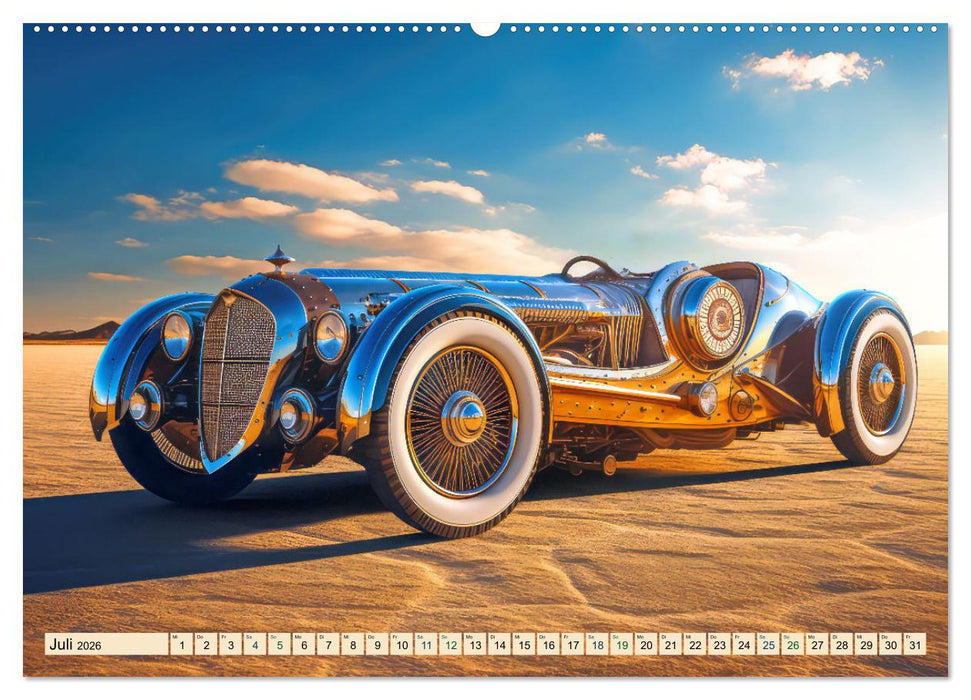 Utopische KI-Boliden (CALVENDO Premium Wandkalender 2026)