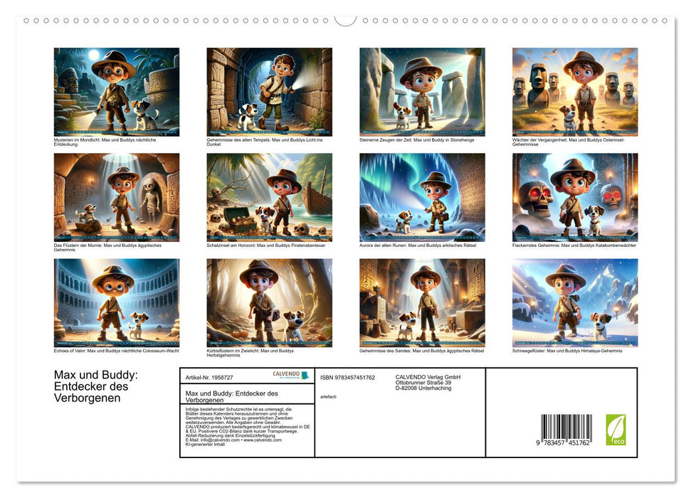 Max und Buddy: Entdecker des Verborgenen (CALVENDO Premium Wandkalender 2026)