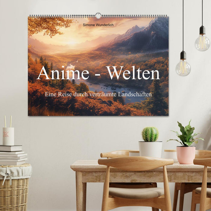 Anime - Welten: Eine Reise durch verträumte Welten (CALVENDO Wandkalender 2026)