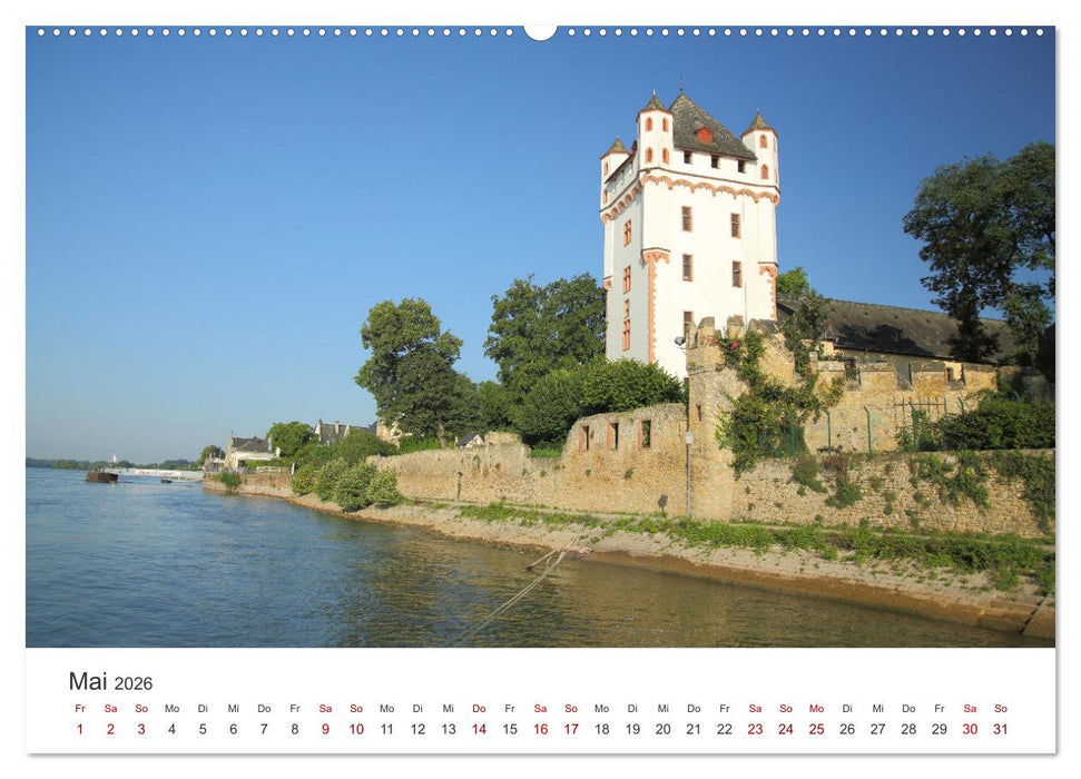 Rheingau - Land des Weines und der Bauwerks (CALVENDO Premium Wandkalender 2026)